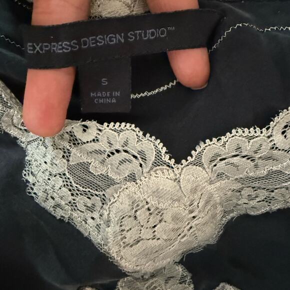 Y2K Express Silk Lace Babydoll Coquette Romantic Cami Top Size Small Whimsigoth - Picture 6 of 7